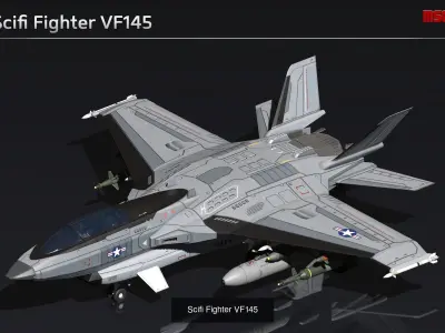 Scifi Fighter Collection I 3D Model Pack