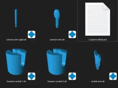 B2 SBD Arms Upgrade for TBS Figure 3d print files 3D print model