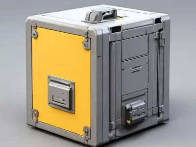 SciFi Storage Container Game Asset Low-poly 3D model purchase
