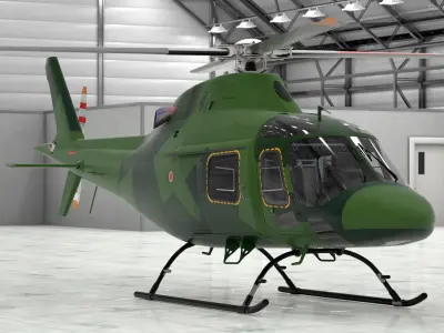 Military Helicopter AgustaWestland AW119 Koala 3D model