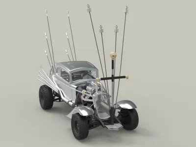 Nux car from the movie Mad Max Fury road 3D model