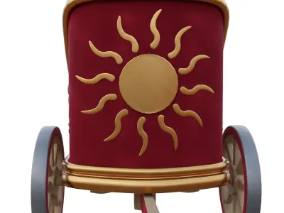 Fancy Chariot Low-poly 3D model