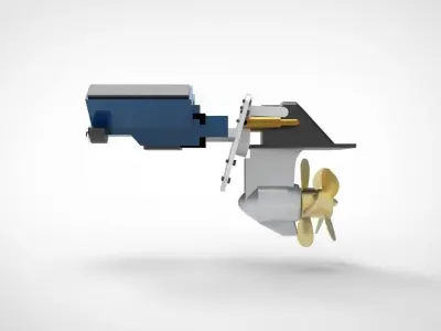 boat engine propulsor 3D model