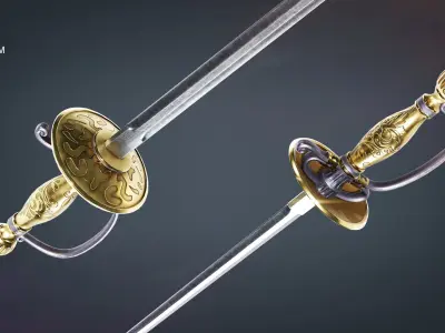 Fantasy Skewer Low-poly 3D model