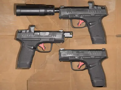 Springfield Armory Hellcat All Versions  Bonus pink skin Low-poly 3D model