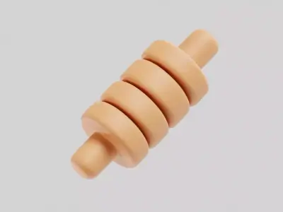 Cricket Bails Low-poly 3D model