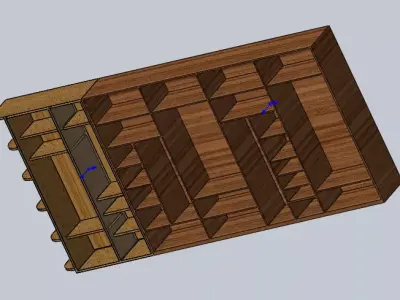 cupboard wooden box 3D model