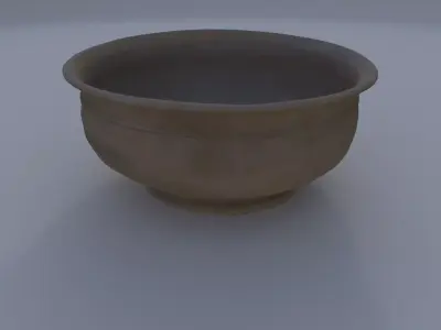 Pewter Serving Bowl 3D model