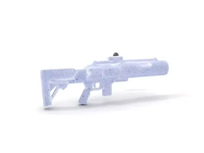 Neon Blaster Rifle model pack Low-poly 3D model