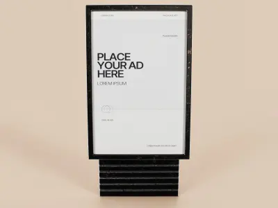 Advertising Billboard Vitrine Panel Low-poly 3D model
