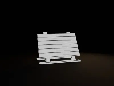 Bow target Low-poly 3D model