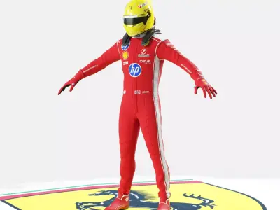 F1 Ferrari Racing Suits 2026 3D model