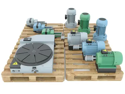 Spare parts of industrial machine tools - Collection 1 3D model