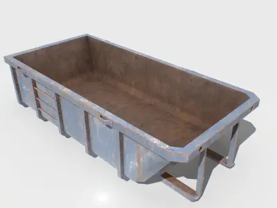 Trash Container 2 PBR Low-poly 3D model
