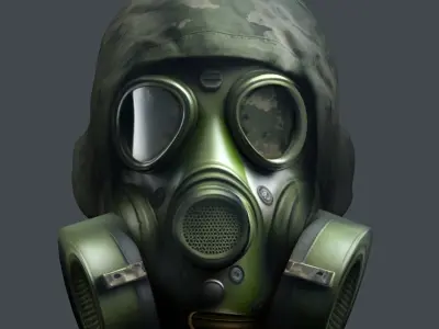 Helmet 3d model military combat Military Low-poly Low-poly 3D model 7