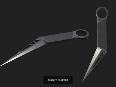 Modern melee weapon collection 3D Model Pack