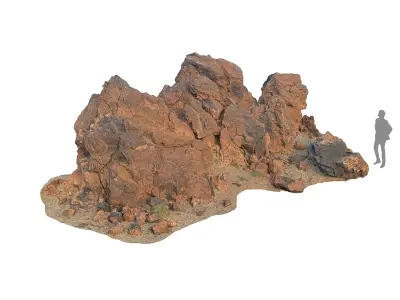 Madagascar Red Rock PACK 3 3D model