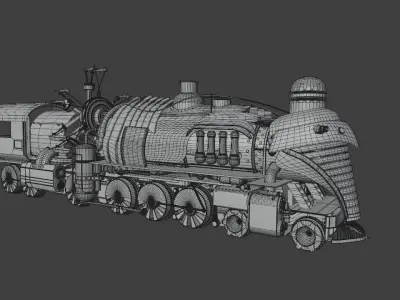 Ancient Stream Train 3D model