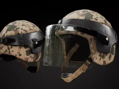 Military Buletproof Helmet Kiver-M Low-poly 3D model
