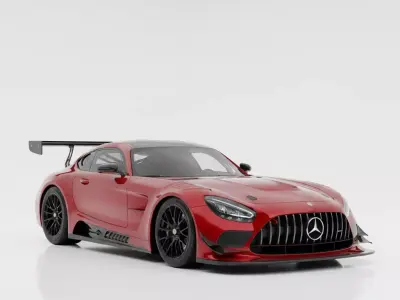 Mercedes-AMG GT3 Race Car Modified Low-poly 3D model