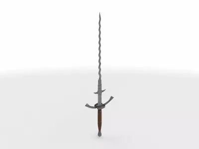 flamberge sword  3D model