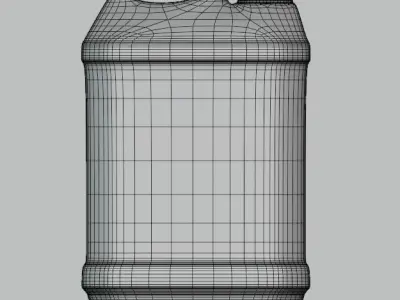 Plastic can Low-poly 3D model