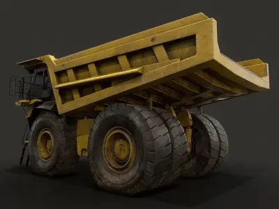 Mining Dump Truck Low-poly 3D model