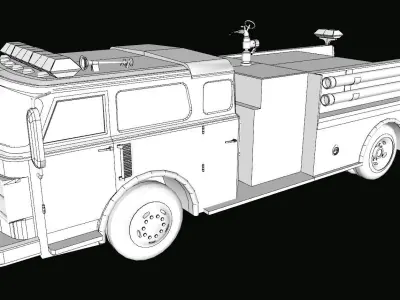 American LaFrance Low-poly 3D model