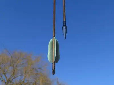 Arrow Game Ready arrows in sky Low-poly 3D model