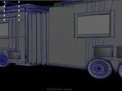 RVvehicle camouflage rv Low-poly 3D model