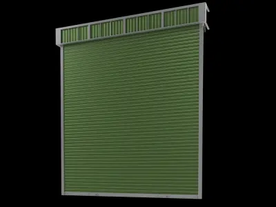 Roll up door 2 Low-poly 3D model by maguiber
