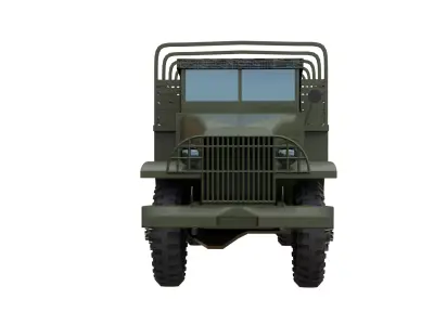 GMC CCKW WWII Military Cargo Truck  High Quality 3D Model Low-poly 3D model