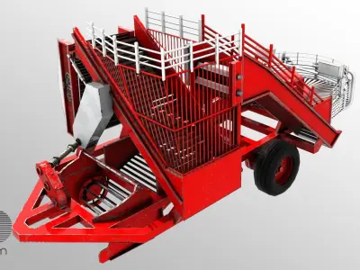 Gilles R136 Loader Low-poly 3D model