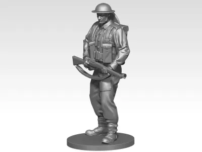 British soldier ww2 3 3D print model