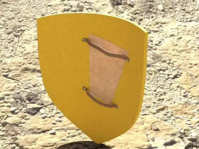Medieval Heater Shield Low-poly 3D model buy