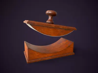 Vintage Ink Blotter with Stand Low-poly 3D model