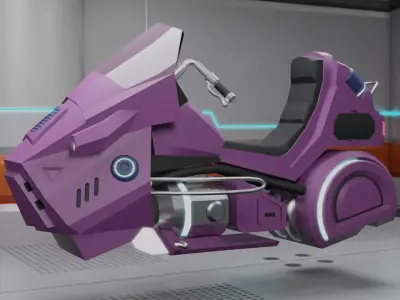 Sci-Fi Vehicle Low-poly 3D model by StylizedPoly