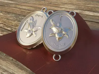 Saint Joseph medal 3D print model