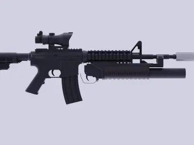 M4 Carbine 3D model 2