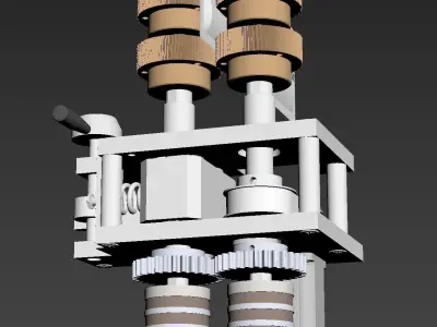 Bag-type product roller conveying mechanism 3D model