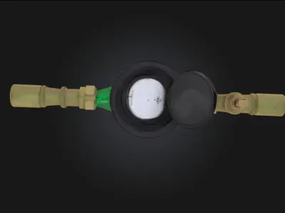 Water Meter Valve Functional Utility Component 3D model