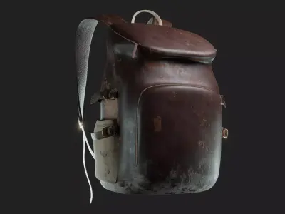 Leather bag Low-poly 3D model purchase