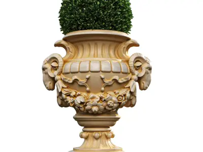 Garden Pot 02 3D model