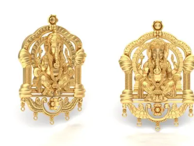 Ganesh temple Jewelry  3D print model