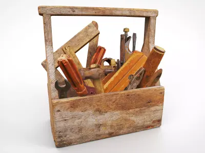 Old Tools PBR Low-poly 3D model