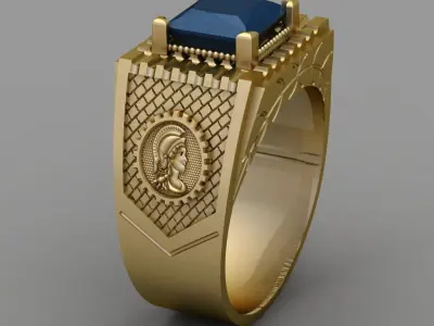 Antique Diamond Ring 3D print model buy