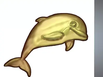 dolphin flat back Free 3D print model