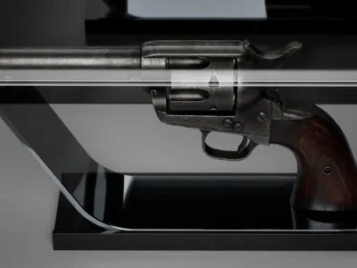 Colt Peacemaker Single Action Army Rigged Revolver Low-poly 3D model