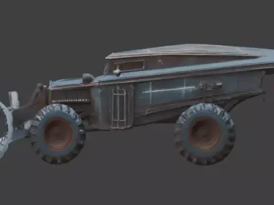 Cursed Winter Utility Interceptor 3D Model Low-poly 3D model