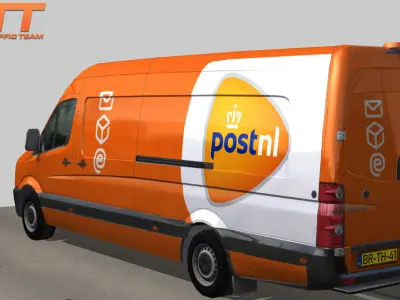 Volkswagen Crafter Van Post NL Low-poly 3D model